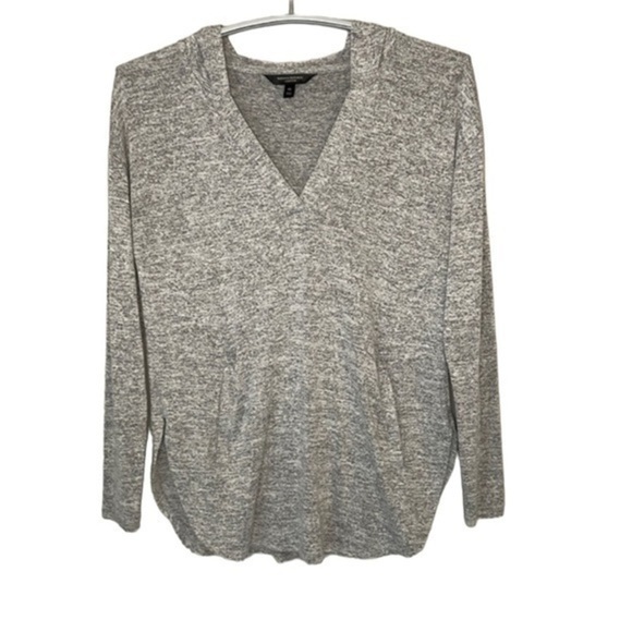 Banana Republic Tops - BANANA REPUBLIC | Women’s Gray BANANA REPUBLIC Hooded Long Sleeve Shirt Size XS